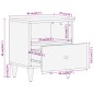 vidaXL Mesitas de noche 2 uds madera maciza de mango 40x33x46 cm vidaXL Mesitas de noche 2 uds madera maciza de mango 40x33x46 cm