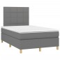 vidaXL Cama box spring con colchón tela gris oscuro 120x190 cm