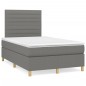 vidaXL Cama box spring con colchón tela gris oscuro 120x190 cm vidaXL Cama box spring con colchón tela gris oscuro 120x190 cm