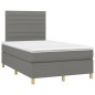 vidaXL Cama box spring con colchón tela gris oscuro 120x190 cm vidaXL Cama box spring con colchón tela gris oscuro 120x190 cm