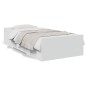 vidaXL Cama con cajones madera de ingeniería blanca 75x190 cm vidaXL Cama con cajones madera de ingeniería blanca 75x190 cm