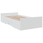 vidaXL Cama con cajones madera de ingeniería blanca 75x190 cm vidaXL Cama con cajones madera de ingeniería blanca 75x190 cm