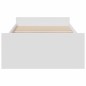 vidaXL Cama con cajones madera de ingeniería blanca 75x190 cm vidaXL Cama con cajones madera de ingeniería blanca 75x190 cm