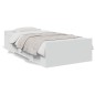 vidaXL Cama con cajones madera de ingeniería blanca 90x200 cm vidaXL Cama con cajones madera de ingeniería blanca 90x200 cm
