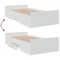vidaXL Cama con cajones madera de ingeniería blanca 90x200 cm vidaXL Cama con cajones madera de ingeniería blanca 90x200 cm