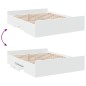 vidaXL Cama con cajones madera de ingeniería blanco 140x200 cm vidaXL Cama con cajones madera de ingeniería blanco 140x200 cm