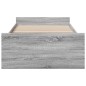 vidaXL Cama con cajones madera ingeniería gris Sonoma 90x200 cm vidaXL Cama con cajones madera ingeniería gris Sonoma 90x200 cm