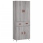 vidaXL Aparador alto madera contrachapada gris sonoma 69,5x34x180 cm vidaXL Aparador alto madera contrachapada gris sonoma 69,5x34x180 cm