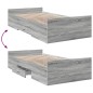 vidaXL Cama con cajones madera de ingeniería gris Sonoma 75x190 cm vidaXL Cama con cajones madera de ingeniería gris Sonoma 75x190 cm
