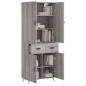 vidaXL Aparador alto madera contrachapada gris sonoma 69,5x34x180 cm vidaXL Aparador alto madera contrachapada gris sonoma 69,5x34x180 cm