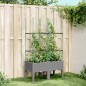 vidaXL Jardinera con enrejado PP gris claro 80x40x142,5 cm