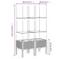 vidaXL Jardinera con enrejado PP gris claro 80x40x142,5 cm