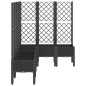 vidaXL Jardinera con enrejado PP negro 160x120x142 cm vidaXL Jardinera con enrejado PP negro 160x120x142 cm
