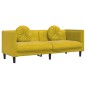 vidaXL Sofá con cojines 3 plazas terciopelo amarillo vidaXL Sofá con cojines 3 plazas terciopelo amarillo