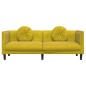 vidaXL Sofá con cojines 3 plazas terciopelo amarillo vidaXL Sofá con cojines 3 plazas terciopelo amarillo