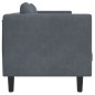 vidaXL Sofá con cojines 3 plazas terciopelo gris oscuro vidaXL Sofá con cojines 3 plazas terciopelo gris oscuro