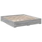vidaXL Cama con cajones madera ingeniería gris Sonoma 200x200 cm vidaXL Cama con cajones madera ingeniería gris Sonoma 200x200 cm
