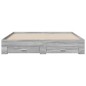 vidaXL Cama con cajones madera ingeniería gris Sonoma 200x200 cm vidaXL Cama con cajones madera ingeniería gris Sonoma 200x200 cm