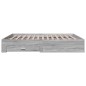 vidaXL Cama con cajones madera ingeniería gris Sonoma 200x200 cm vidaXL Cama con cajones madera ingeniería gris Sonoma 200x200 cm