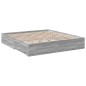 vidaXL Cama con cajones madera ingeniería gris Sonoma 200x200 cm vidaXL Cama con cajones madera ingeniería gris Sonoma 200x200 cm
