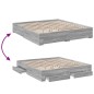 vidaXL Cama con cajones madera ingeniería gris Sonoma 200x200 cm vidaXL Cama con cajones madera ingeniería gris Sonoma 200x200 cm