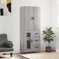 vidaXL Aparador alto madera contrachapada gris sonoma 69,5x34x180 cm vidaXL Aparador alto madera contrachapada gris sonoma 69,5x34x180 cm