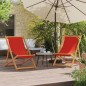 vidaXL Sillas de playa plegables 2 unidades tela rojo vidaXL Sillas de playa plegables 2 unidades tela rojo