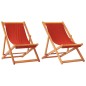 vidaXL Sillas de playa plegables 2 unidades tela rojo vidaXL Sillas de playa plegables 2 unidades tela rojo