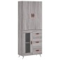 vidaXL Aparador alto madera contrachapada gris sonoma 69,5x34x180 cm vidaXL Aparador alto madera contrachapada gris sonoma 69,5x34x180 cm
