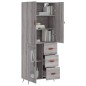 vidaXL Aparador alto madera contrachapada gris sonoma 69,5x34x180 cm vidaXL Aparador alto madera contrachapada gris sonoma 69,5x34x180 cm
