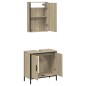 vidaXL Set de muebles de baño 2 pzas madera contrachapada roble Sonoma vidaXL Set de muebles de baño 2 pzas madera contrachapada roble Sonoma