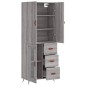 vidaXL Aparador alto madera contrachapada gris sonoma 69,5x34x180 cm vidaXL Aparador alto madera contrachapada gris sonoma 69,5x34x180 cm