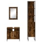 vidaXL Set de muebles baño 3 pzas madera contrachapada roble ahumado vidaXL Set de muebles baño 3 pzas madera contrachapada roble ahumado