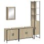 vidaXL Juego de muebles de baño 4 pzas contrachapada roble Sonoma vidaXL Juego de muebles de baño 4 pzas contrachapada roble Sonoma