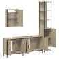 vidaXL Juego de muebles de baño 4 pzas contrachapada roble Sonoma vidaXL Juego de muebles de baño 4 pzas contrachapada roble Sonoma