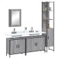 vidaXL Set de muebles de baño 4 pzas madera contrachapada gris sonoma vidaXL Set de muebles de baño 4 pzas madera contrachapada gris sonoma
