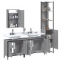 vidaXL Set de muebles de baño 4 pzas madera contrachapada gris sonoma vidaXL Set de muebles de baño 4 pzas madera contrachapada gris sonoma