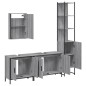 vidaXL Set de muebles de baño 4 pzas madera contrachapada gris sonoma vidaXL Set de muebles de baño 4 pzas madera contrachapada gris sonoma