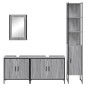 vidaXL Set de muebles de baño 4 pzas madera contrachapada gris sonoma vidaXL Set de muebles de baño 4 pzas madera contrachapada gris sonoma