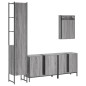 vidaXL Set de muebles de baño 4 pzas madera contrachapada gris sonoma vidaXL Set de muebles de baño 4 pzas madera contrachapada gris sonoma