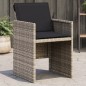 vidaXL Sillones de jardín con cojines 4 uds ratán sintético gris claro vidaXL Sillones de jardín con cojines 4 uds ratán sintético gris claro
