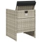 vidaXL Sillones de jardín con cojines 4 uds ratán sintético gris claro vidaXL Sillones de jardín con cojines 4 uds ratán sintético gris claro