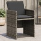 vidaXL Sillones de jardín con cojines 4 uds ratán sintético gris vidaXL Sillones de jardín con cojines 4 uds ratán sintético gris
