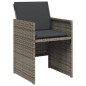 vidaXL Sillones de jardín con cojines 4 uds ratán sintético gris vidaXL Sillones de jardín con cojines 4 uds ratán sintético gris