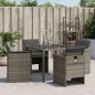 vidaXL Sillones de jardín con cojines 4 uds ratán sintético gris vidaXL Sillones de jardín con cojines 4 uds ratán sintético gris