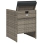 vidaXL Sillones de jardín con cojines 4 uds ratán sintético gris vidaXL Sillones de jardín con cojines 4 uds ratán sintético gris