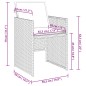 vidaXL Sillones de jardín con cojines 4 uds ratán sintético gris vidaXL Sillones de jardín con cojines 4 uds ratán sintético gris