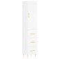 vidaXL Aparador alto madera contrachapada blanco 34,5x34x180 cm vidaXL Aparador alto madera contrachapada blanco 34,5x34x180 cm
