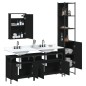 vidaXL Juego de muebles de baño 4 pzas madera contrachapada negro vidaXL Juego de muebles de baño 4 pzas madera contrachapada negro