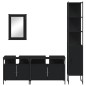 vidaXL Juego de muebles de baño 4 pzas madera contrachapada negro vidaXL Juego de muebles de baño 4 pzas madera contrachapada negro